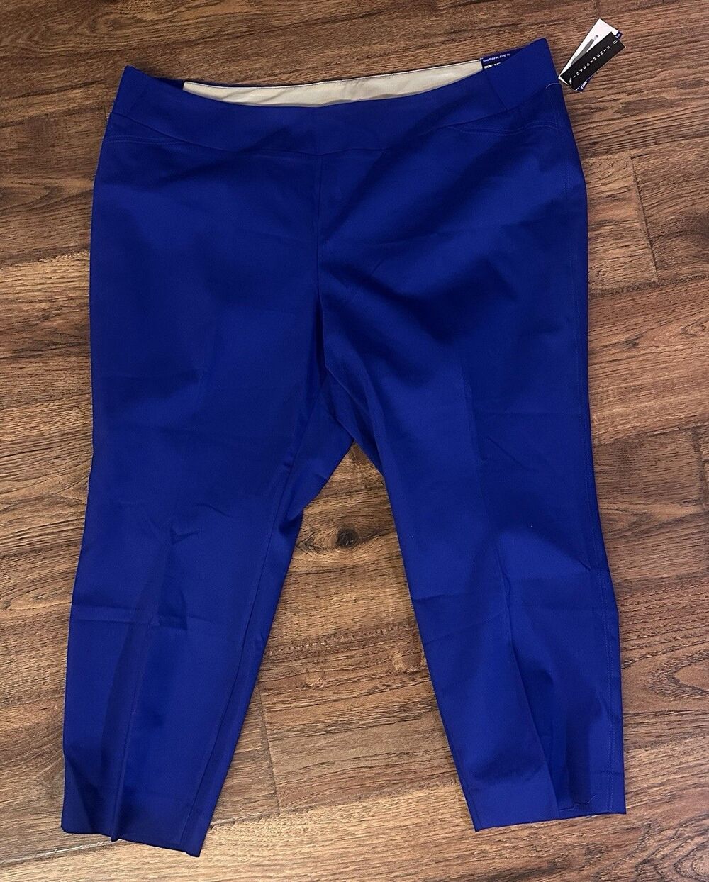 Investments Park Ave Fit Secret Support Pull On Ankle Pants 24W Blue NWT Stretch